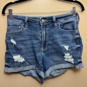 Hollister high waisted distressed jeans shorts